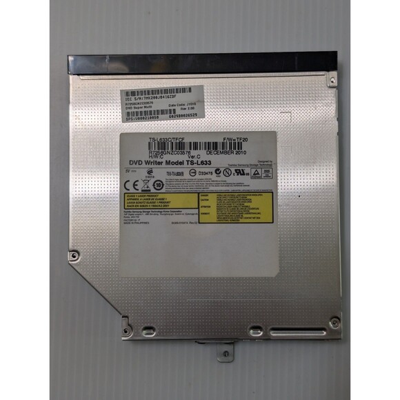 OEM Toshiba Satellite C655-S5132 CD/DVD-RW Drive TS-L633J for Parts/Repair - Picture 2 of 4